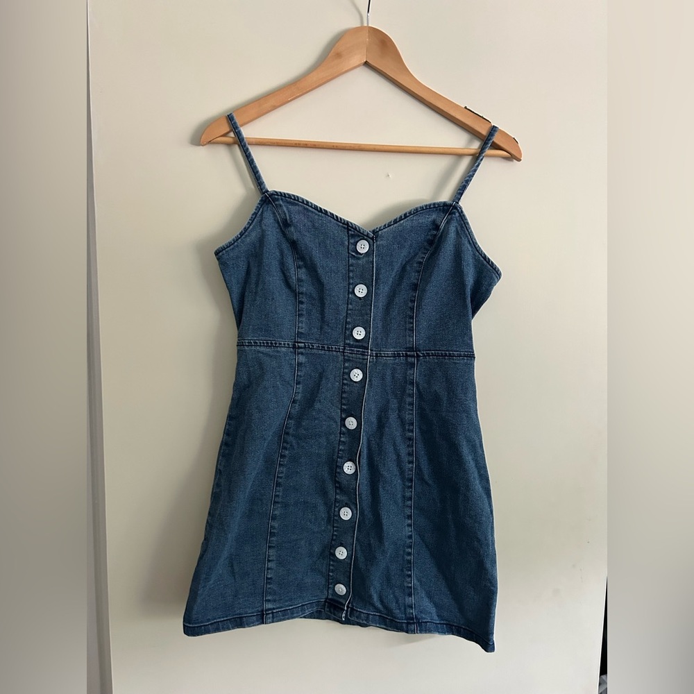 Denim Button-Down Dress